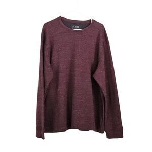 01.Algo Men's Performance UPF Shirt Ribbed - Heathered Wine - size XXL - EUC